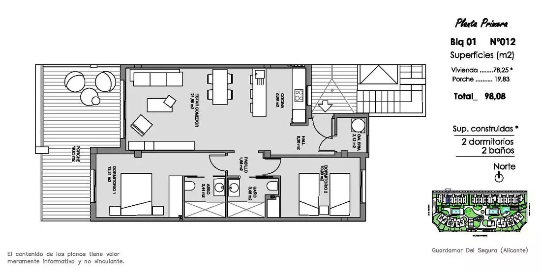 Flat 78m² in Spain, Alicante. Priced at 248000€ rent photo-19