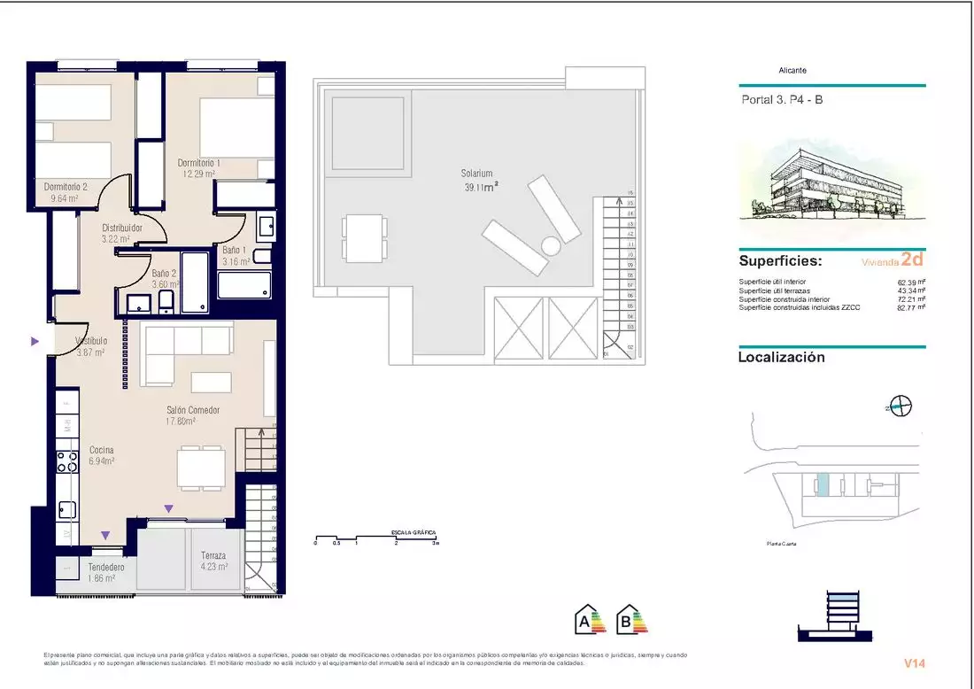Flat 72m² in Spain, Alicante. Priced at 313200€ rent photo-18