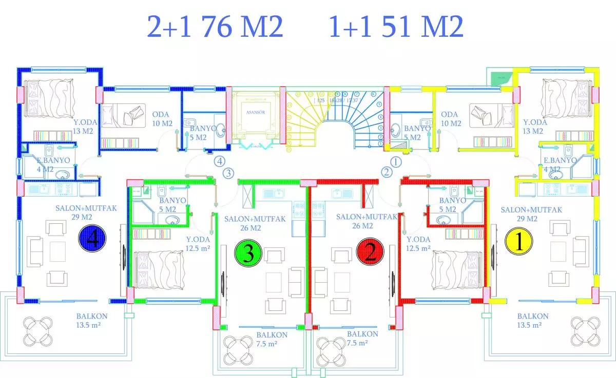 Flat 51m² in Turkey, Avsallar. Priced at 110000€ rent photo-11