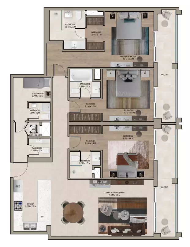 Flat 178m² in UAE, Dubai. Priced at 846308$ rent photo-10