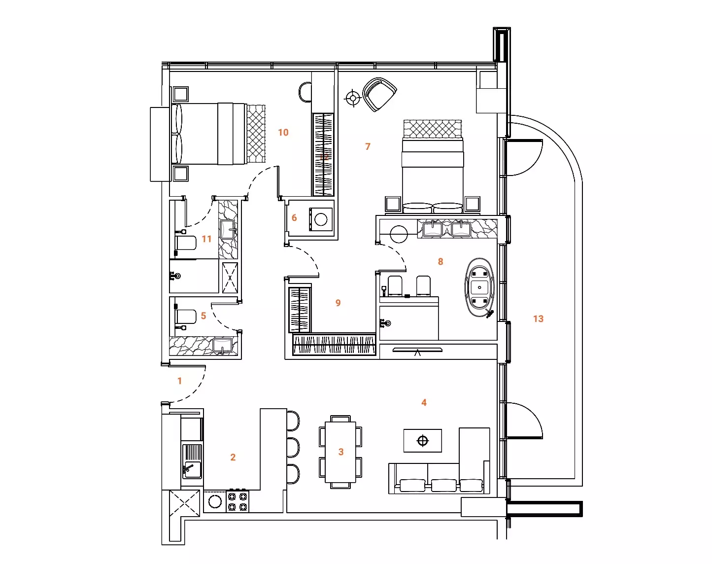 Flat 120m² in UAE, Dubai. Priced at 464683$ rent photo-10