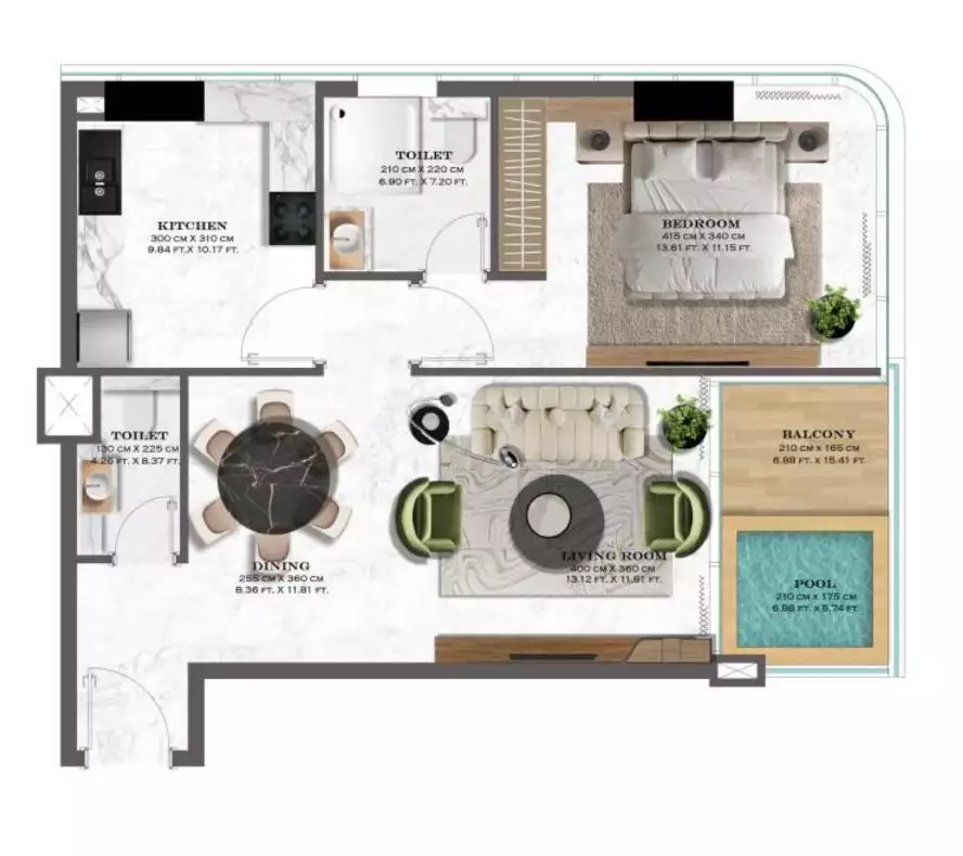 Flat 75m² in UAE, Dubai. Priced at 393521$ rent photo-13