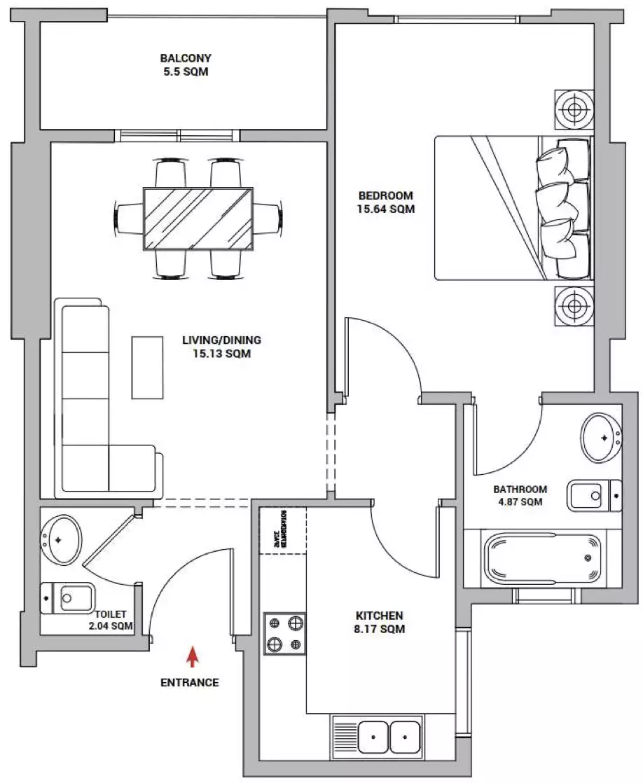 Flat 101m² in UAE, Ajman. Priced at 159788$ rent photo-8