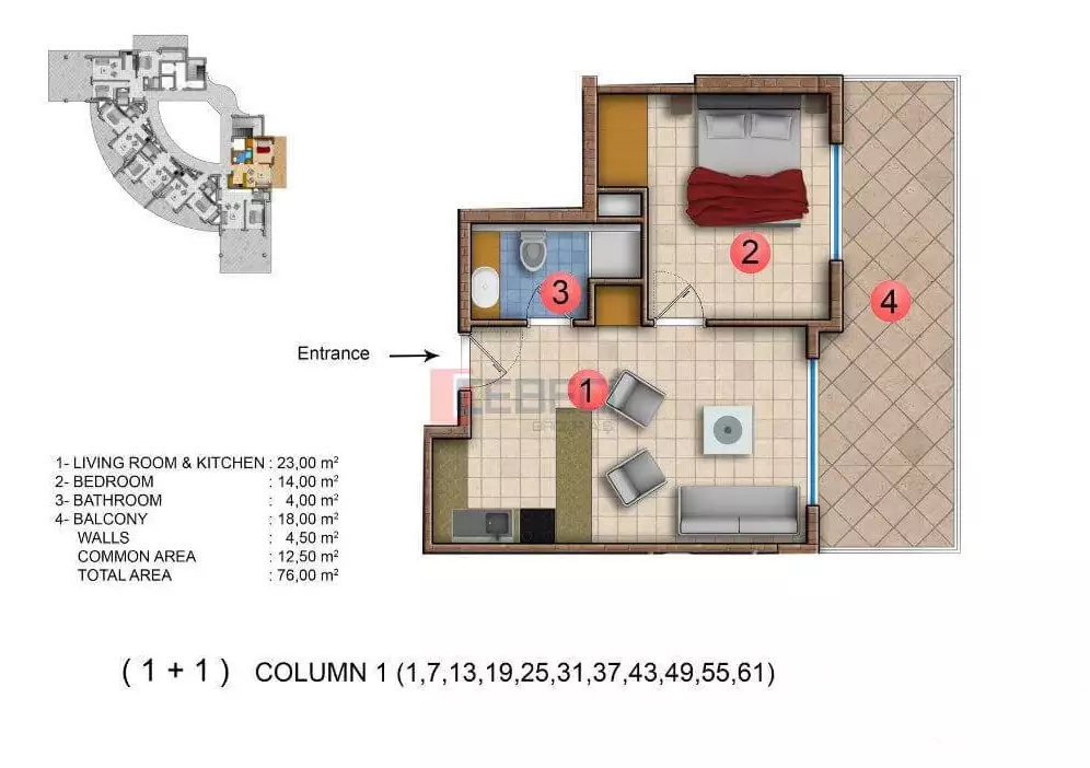 Flat 65m² in Turkey, Mahmutlar. Priced at 153000€ rent photo-18