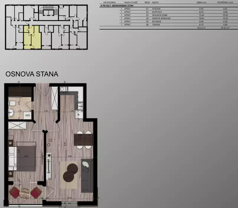 Flat 47m² in Montenegro, Bar. Priced at 103400€ rent photo-2