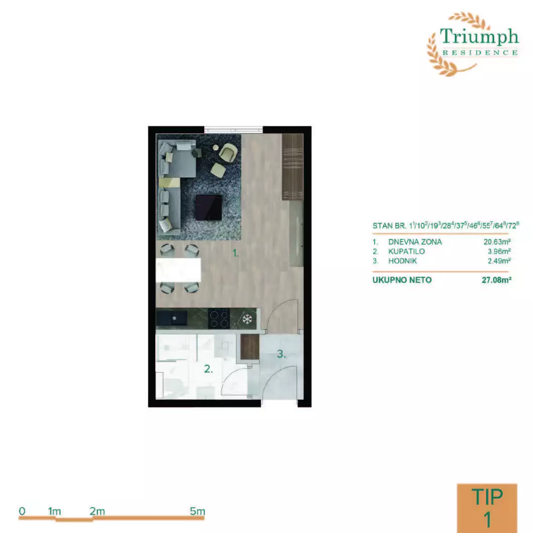 Flat 39m² in Montenegro, Bar. Priced at 81119€ rent photo-12