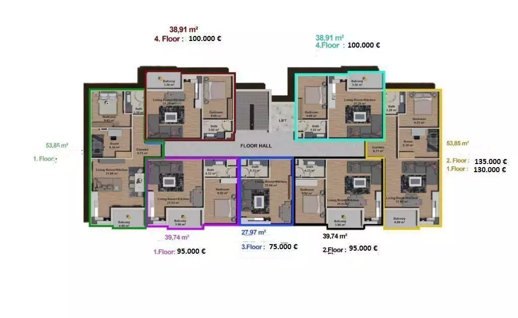 Flat 28m² in Montenegro, Dobra Voda. Priced at 75000€ rent photo-6