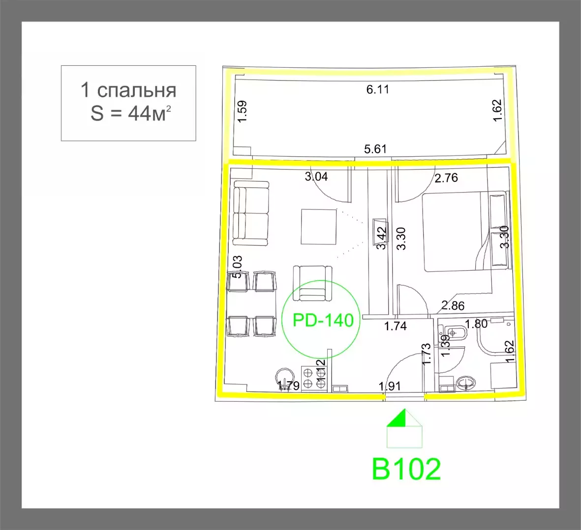 Flat 44m² in Montenegro, Budva. Priced at 215600€ rent photo-25