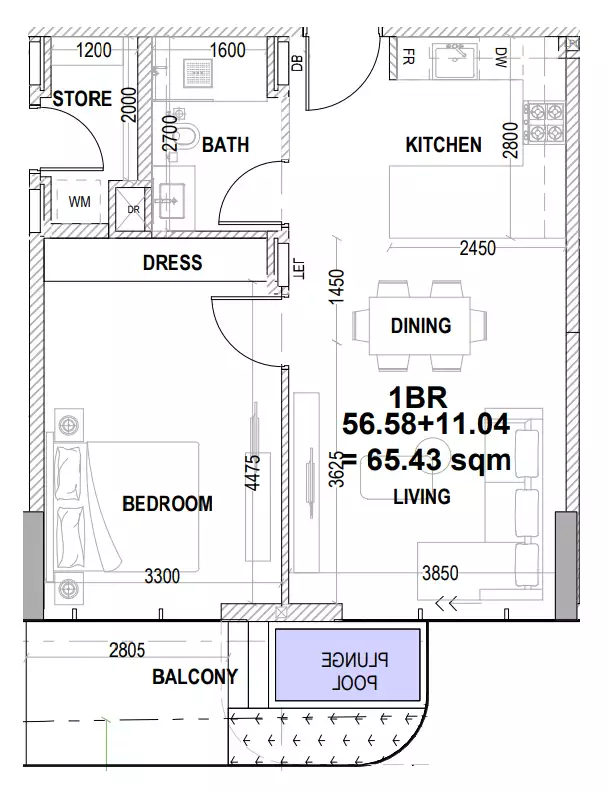 Flat 65m² in UAE, Dubai. Priced at 642628$ rent photo-12