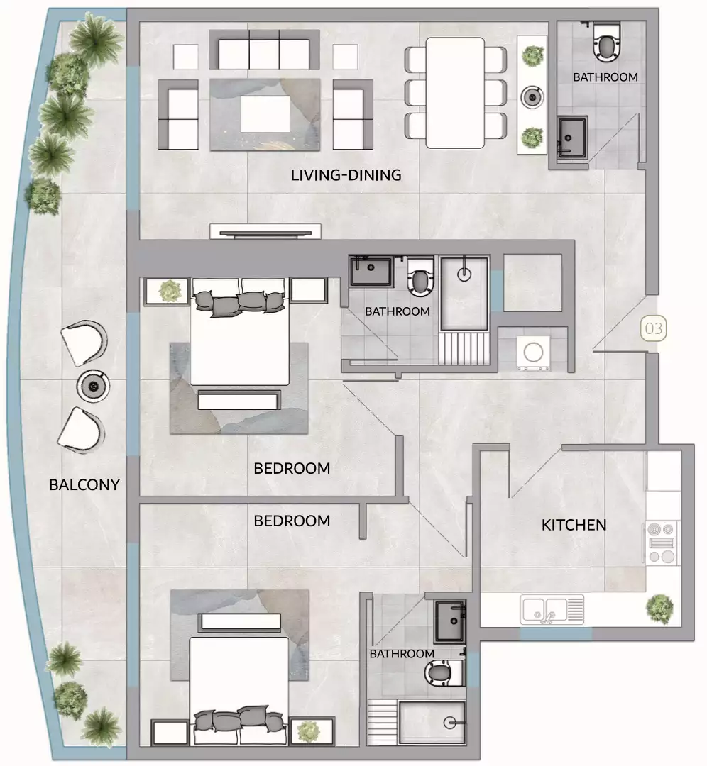 Flat 119m² in UAE (United Arab Emirates), Ajman. Priced at 218666$ rent photo-5