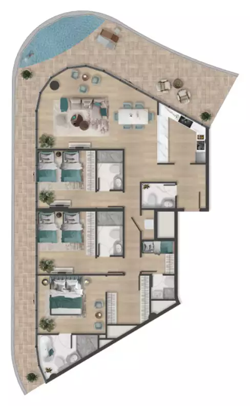 Flat 227m² in UAE, Ras al-Khaimah. Priced at 1747165$ rent photo-22