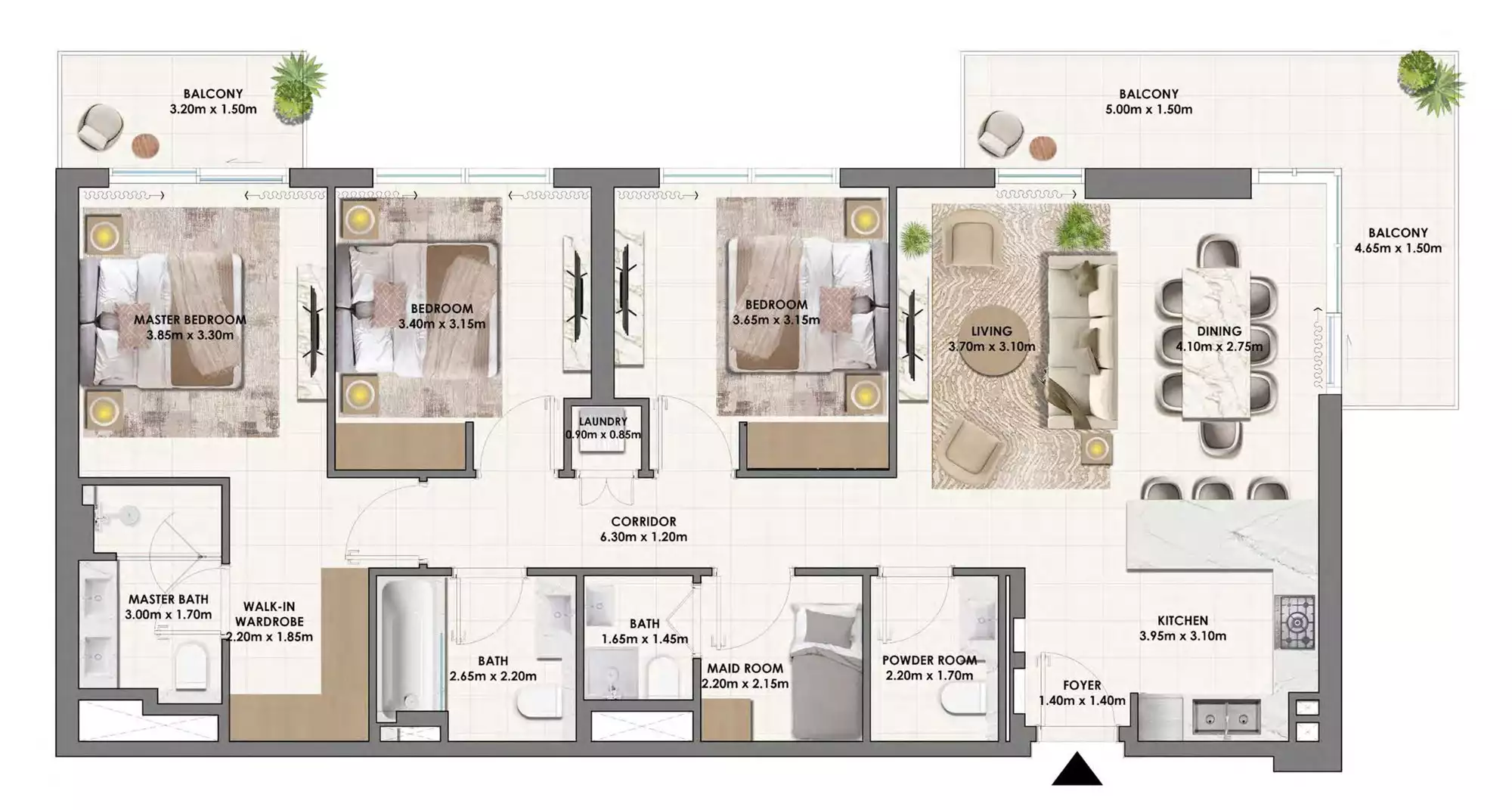 Flat 146m² in UAE, Dubai. Priced at 1023300$ rent photo-11
