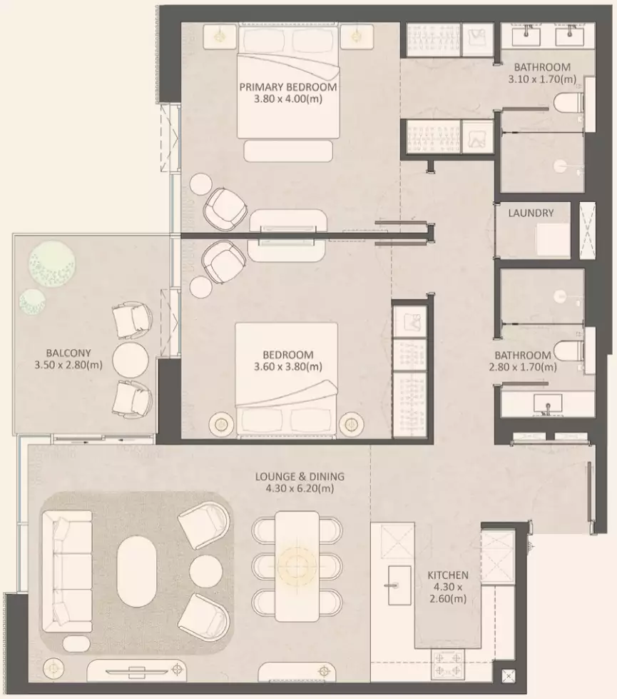 Flat 112m² in UAE, Dubai. Priced at 735498$ rent photo-21