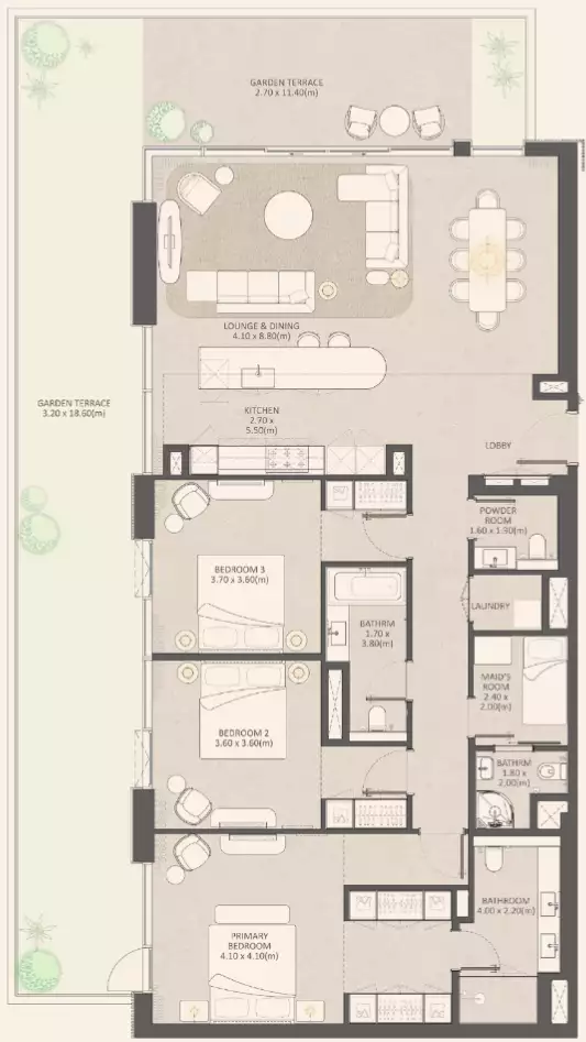 Flat 247m² in UAE, Dubai. Priced at 1225831$ rent photo-21