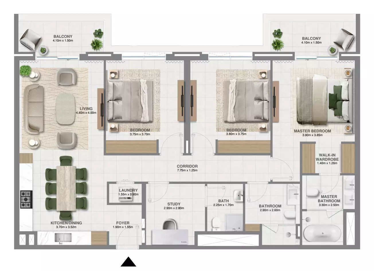 Flat 156m² in UAE, Dubai. Priced at 882900$ rent photo-9