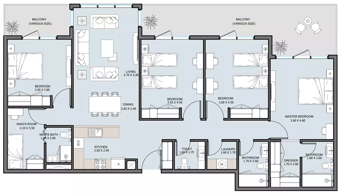 Flat 183m² in UAE, Abu Dhabi. Priced at 1130045$ rent photo-11