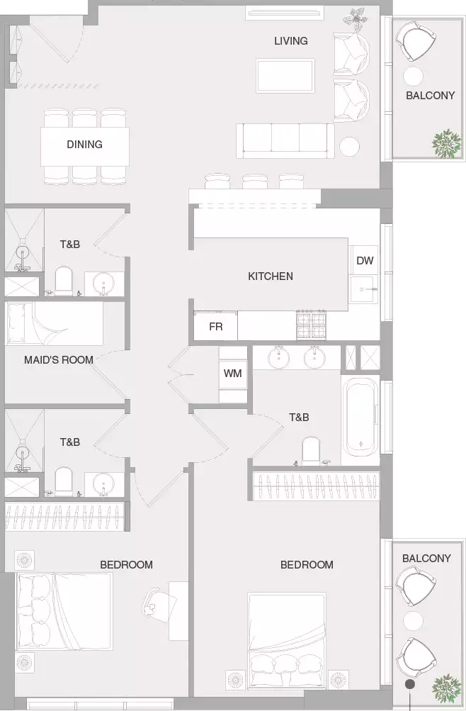 Flat 120m² in UAE, Dubai. Priced at 530487$ rent photo-21