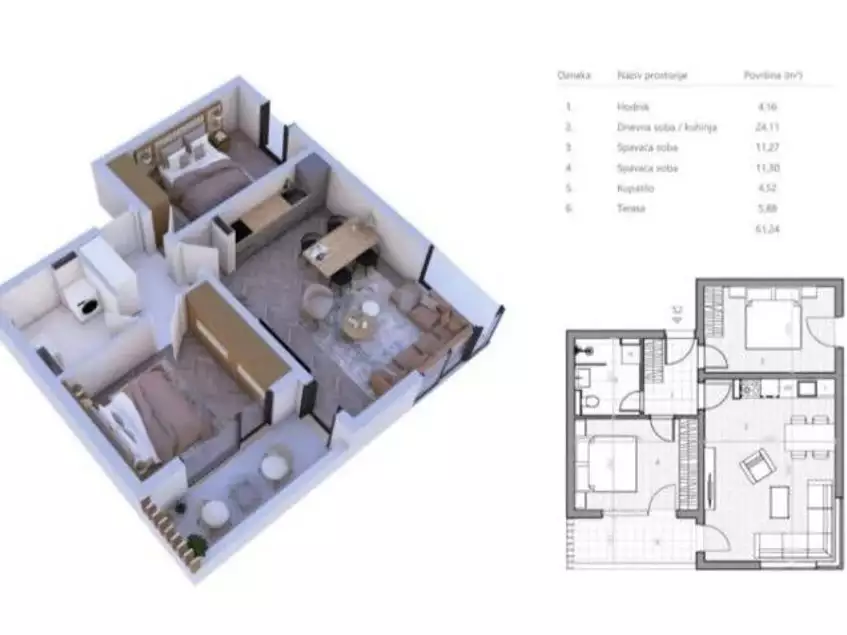 Flat 60m² in Montenegro, Radanovici. Priced at 120750€ rent photo-6