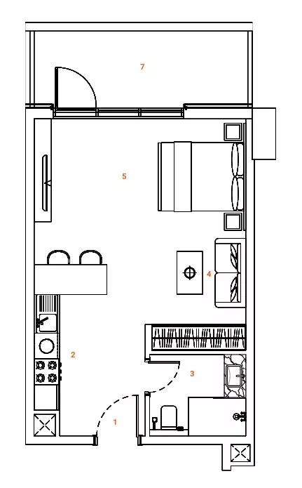 Flat 48m² in UAE, Dubai. Priced at 212267$ rent photo-10