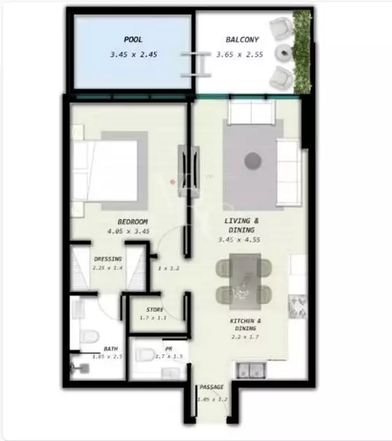 Flat 78m² in UAE, Dubai. Priced at 378475$ rent photo-6