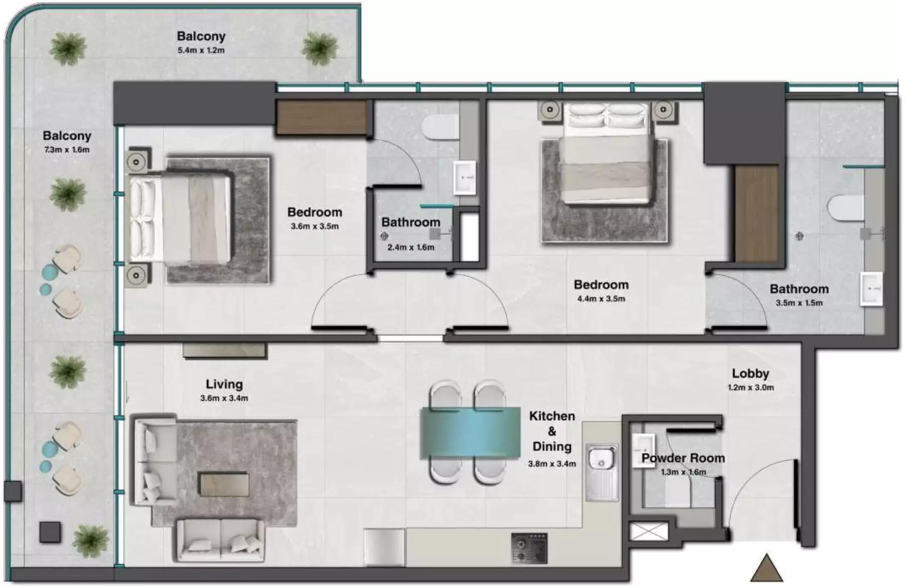 Flat 97m² in UAE, Dubai. Priced at 442876$ rent photo-11