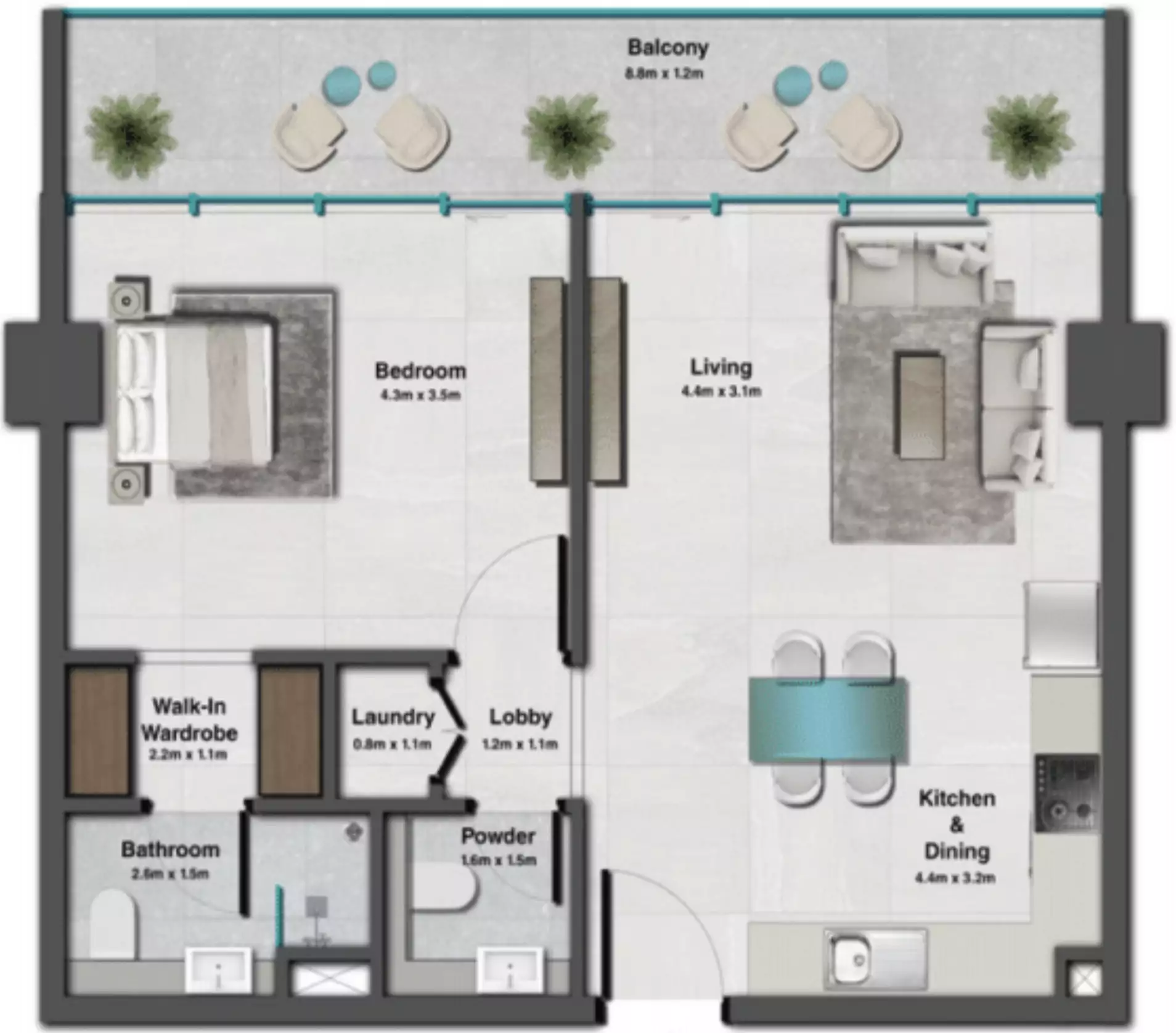 Flat 69m² in UAE, Dubai. Priced at 332864$ rent photo-11