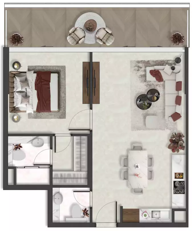 Flat 68m² in UAE, Ras al-Khaimah. Priced at 447382$ rent photo-10