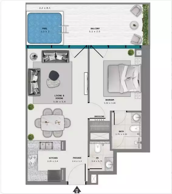 Flat 71m² in UAE, Dubai. Priced at 355460$ rent photo-5