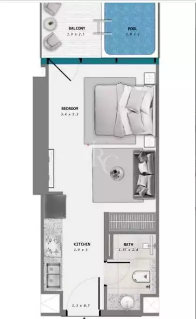 Flat 71m² in UAE, Dubai. Priced at 355460$ rent photo-9