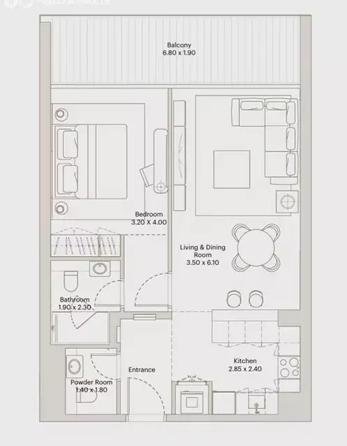 Flat 77m² in UAE, Dubai. Priced at 286055$ rent photo-5
