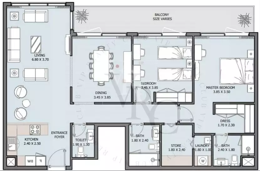 Flat 87m² in UAE, Yas. Priced at 297849$ rent photo-7
