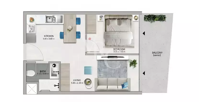 Flat 73m² in UAE, Yas. Priced at 417708$ rent photo-3