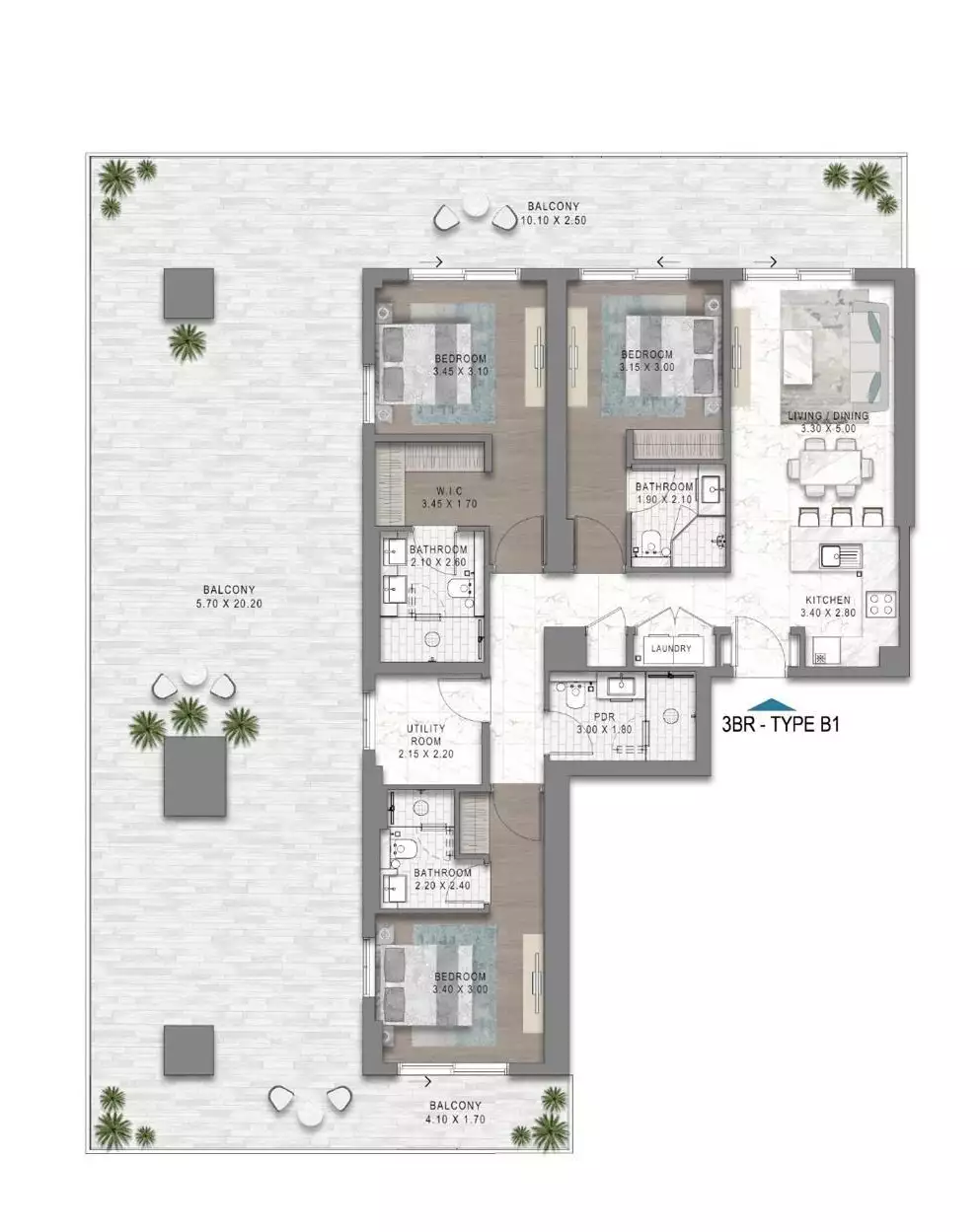 Flat 188m² in UAE (United Arab Emirates), Dubai. Priced at 1333800$ rent photo-24