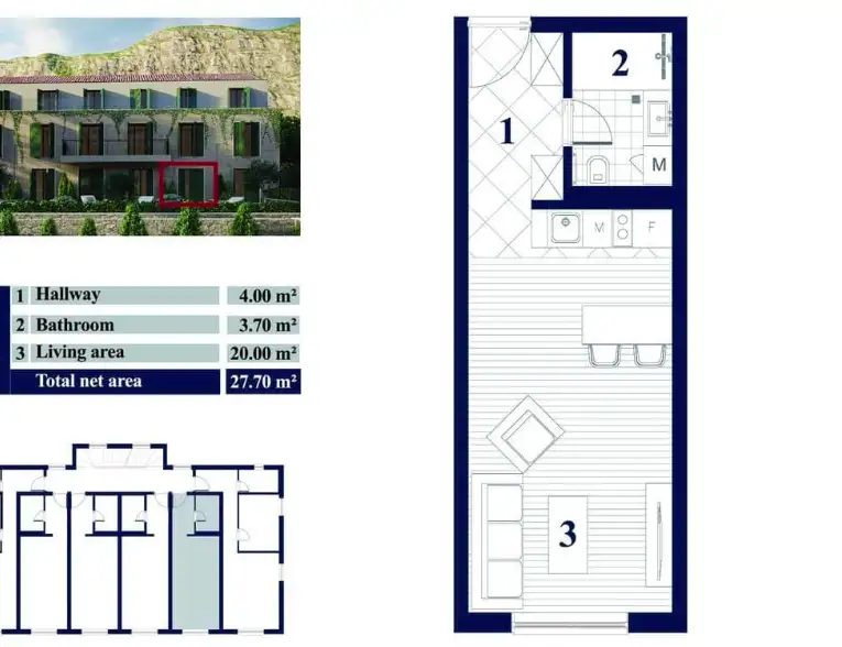 Flat 39m² in Montenegro, Prcanj. Priced at 130000€ rent photo-21