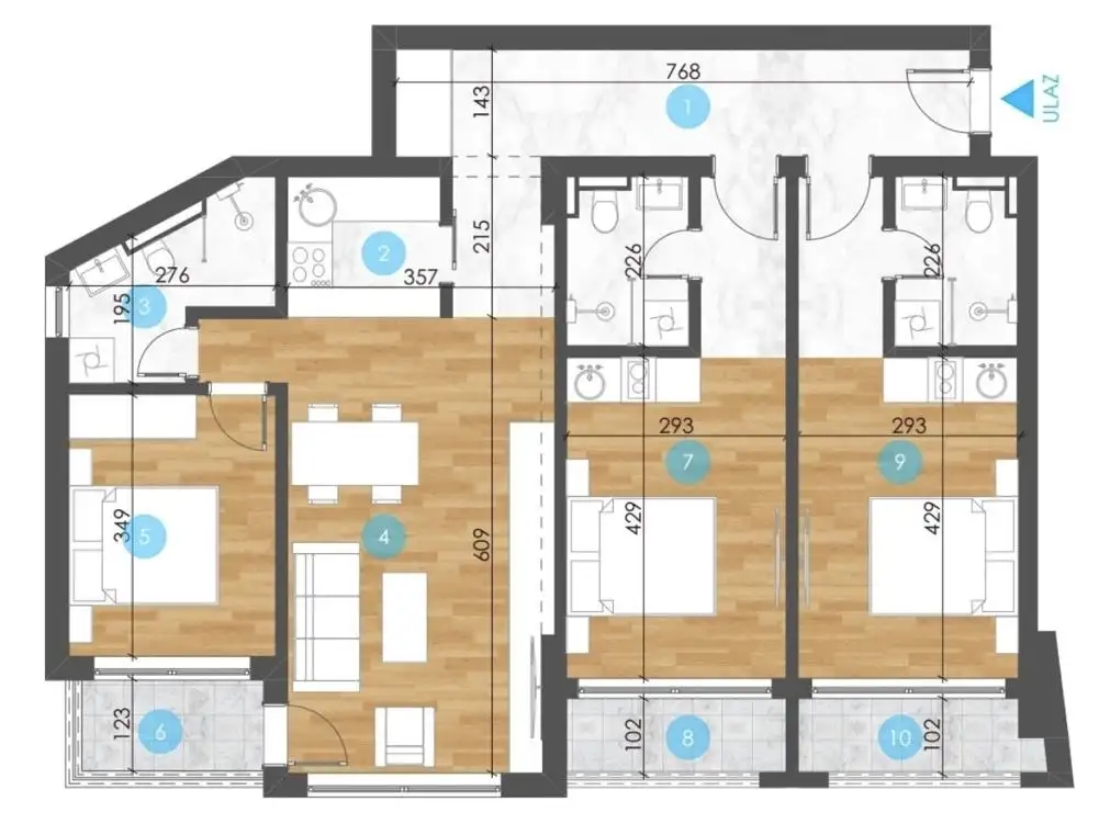 Flat 49m² in Montenegro, Becici. Priced at 130000€ rent photo-8