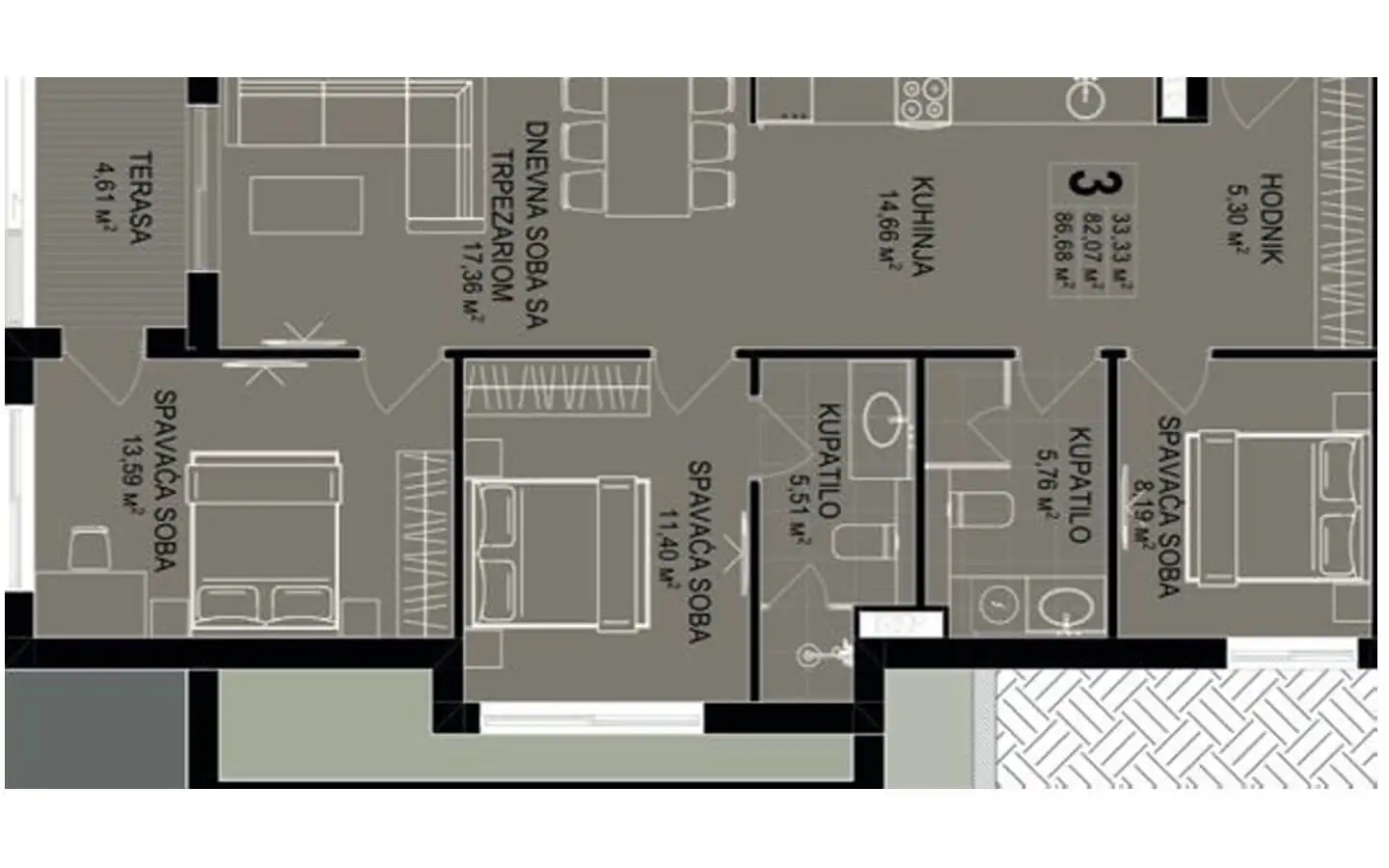 Flat 85m² in Montenegro, Budva. Priced at 280500€ rent photo-10