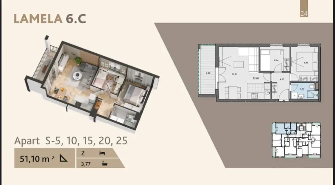 Flat 37m² in Montenegro, Donja-Lastva. Priced at 130725€ rent photo-3