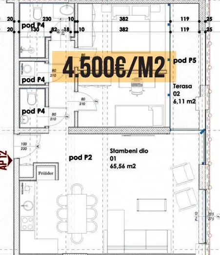 Flat 72m² in Montenegro, Budva. Priced at 322065€ rent photo-5