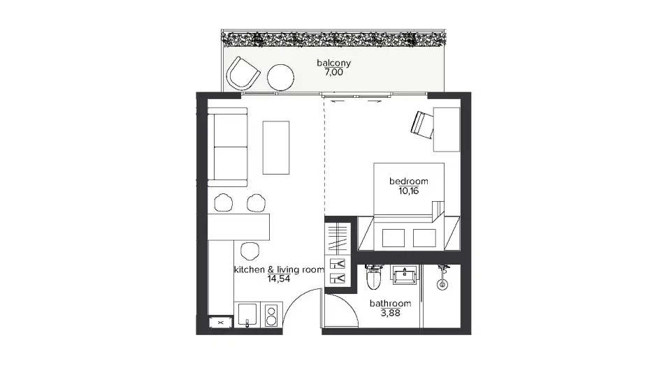 Flat 35m² in Indonesia, Tabanan. Priced at 147310$ rent photo-1