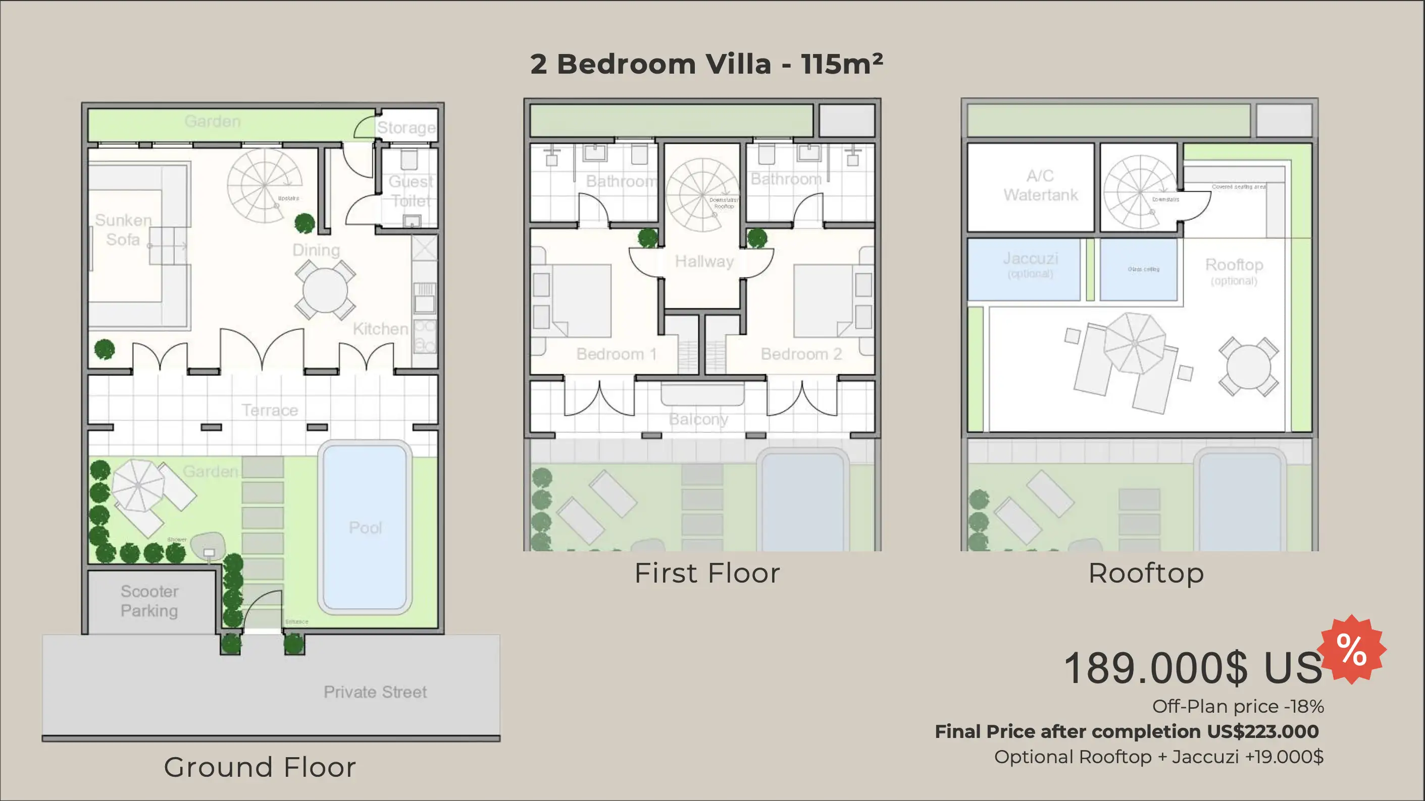 Villa 115m² in Indonesia, Canggu. Priced at 225000$ rent photo-1