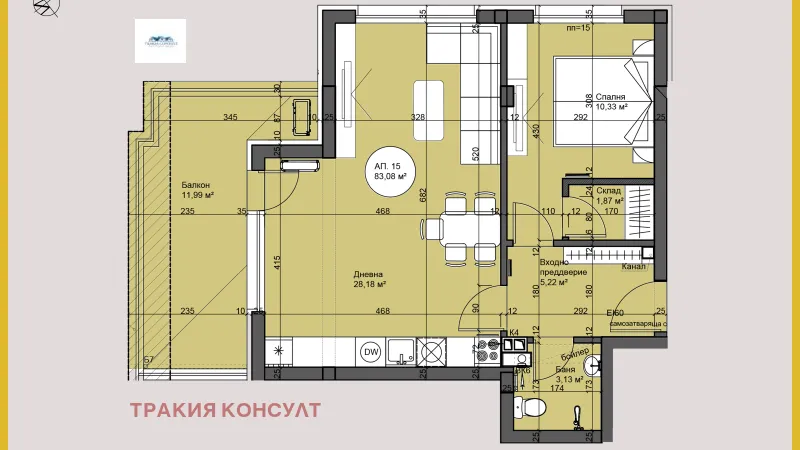 Квартира 83м² в Болгарии, София. Стоимостью 93272£ аренда фото-5