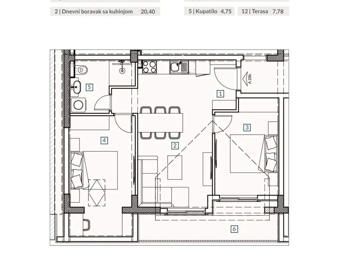 Flat 35m² in Montenegro, Budva. Priced at 123900€ rent photo-9
