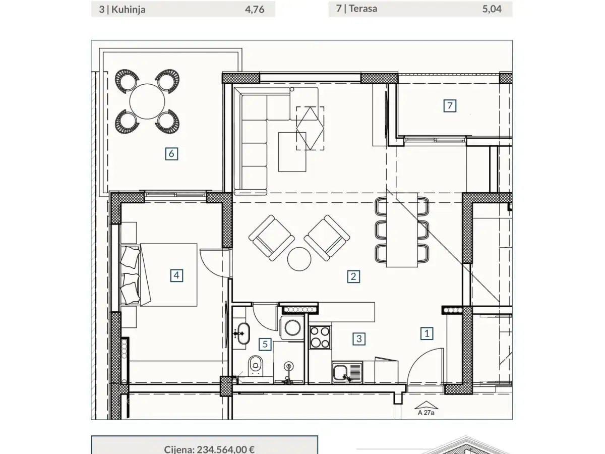 Flat 35m² in Montenegro, Budva. Priced at 123900€ rent photo-13