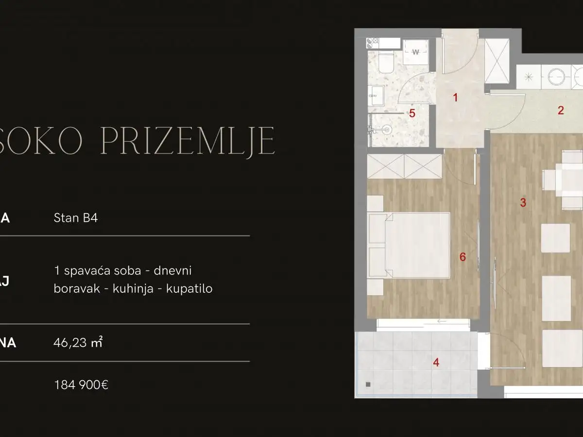 Flat 46m² in Montenegro, Kotor. Priced at 184900€ rent photo-6