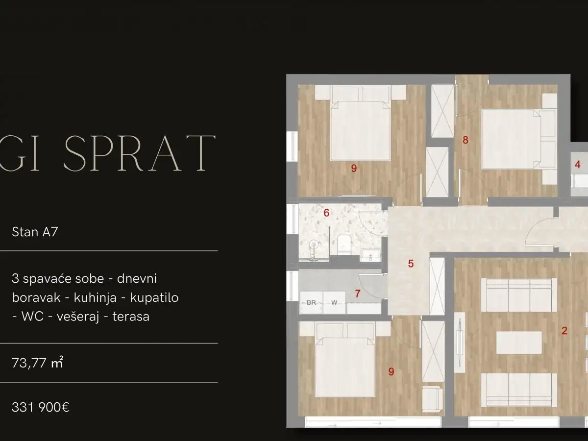 Flat 46m² in Montenegro, Kotor. Priced at 184900€ rent photo-7