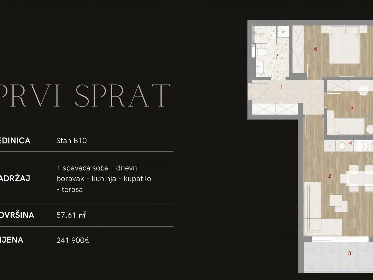 Flat 46m² in Montenegro, Kotor. Priced at 184900€ rent photo-11