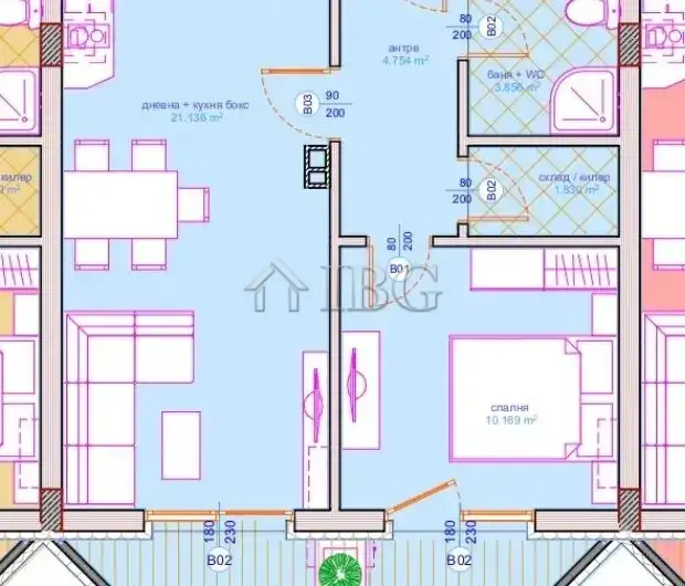 Flat 68m² in Bulgaria, Burgas. Priced at 98600€ rent photo-14