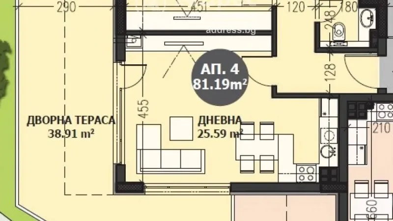 Квартира 81м² в Болгарии, София. Стоимостью 115934£ аренда фото-2